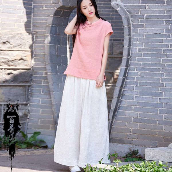 women's pants & capris summer cotton linen women wide leg vintage chinese style long loose skirt elastic waist ethnic white trousers re, Black;white
women's pants & capris summer cotton linen women wide leg vintage chinese style long loose skirt elastic waist ethnic white trousers re, Black;white