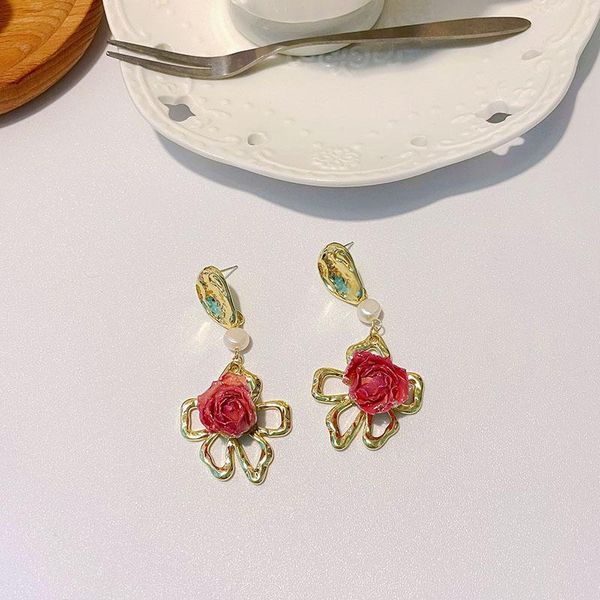 dangle & chandelier temperament red flower earring for women girls metallic hollow out irregular jewellery, Silver
dangle & chandelier temperament red flower earring for women girls metallic hollow out irregular jewellery, Silver