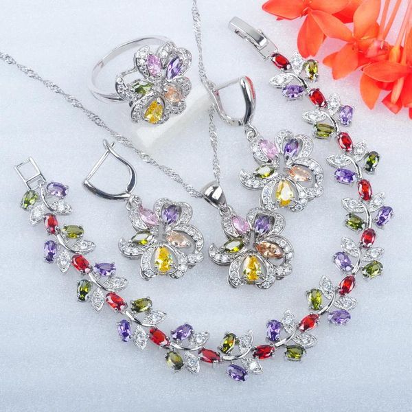 earrings & necklace for women party jewelry sets russian style flower blue pendant ring bracelet wedding set mn0535, Silver
earrings & necklace for women party jewelry sets russian style flower blue pendant ring bracelet wedding set mn0535, Silver