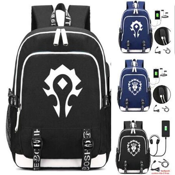 backpack game world of horde rucksack bag w/ usb fashion port/ headphone interface students book laptop
backpack game world of horde rucksack bag w/ usb fashion port/ headphone interface students book laptop