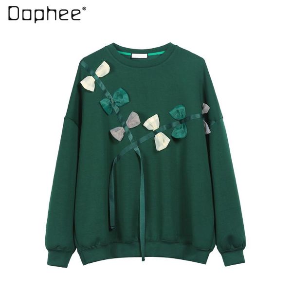women's hoodies & sweatshirts sweet green black bowknot loose 2021 early autumn gentle round neck versatile pullover oversized hoodie
women's hoodies & sweatshirts sweet green black bowknot loose 2021 early autumn gentle round neck versatile pullover oversized hoodie