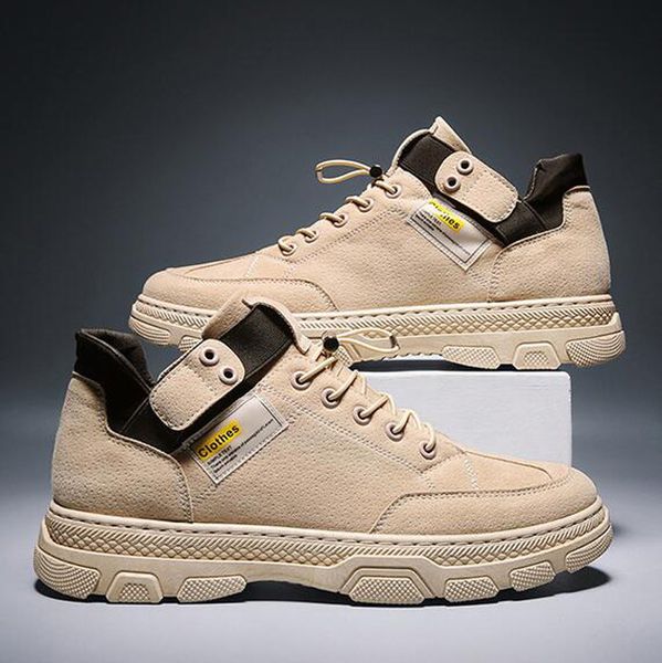 new men leather casual shoes man sneakers autumn fashion suede lace up cool designer martin boots, Black
new men leather casual shoes man sneakers autumn fashion suede lace up cool designer martin boots, Black