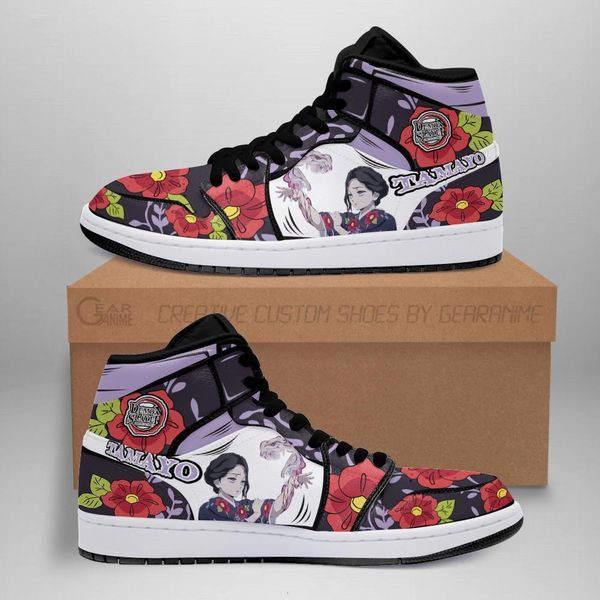 lady tamayo sho boots demon slayer anime sneakers fan gift idea