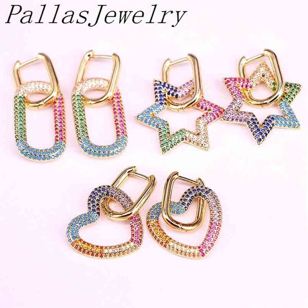5pairs, star/oval/heart dangle earrings for women rainbow cubic zirconia micro pave jewelry gold color 210723, Golden;silver
5pairs, star/oval/heart dangle earrings for women rainbow cubic zirconia micro pave jewelry gold color 210723, Golden;silver