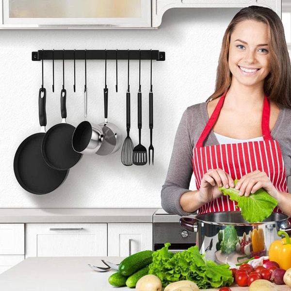 hooks & rails rail type kitchen utensils hook rack minimalist hanging organiser with 10 s-hooks pot lid holder wall mount storage b03e
hooks & rails rail type kitchen utensils hook rack minimalist hanging organiser with 10 s-hooks pot lid holder wall mount storage b03e