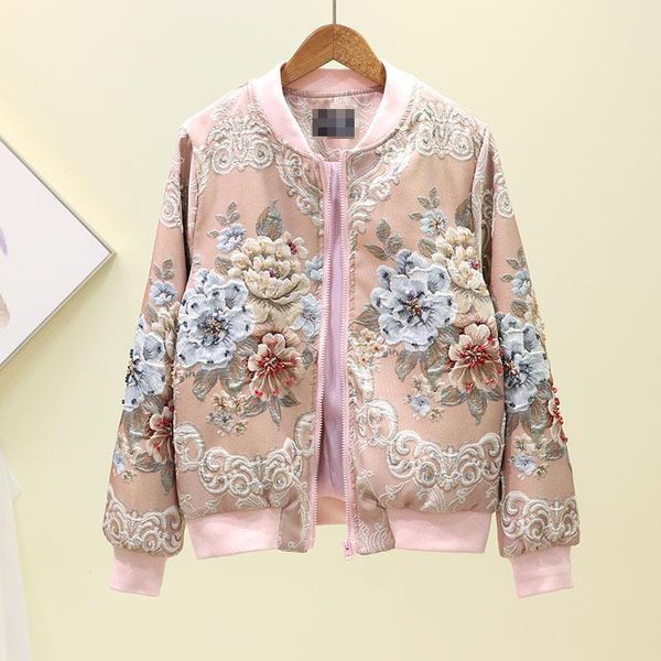 women's jackets 2021 autumn style korean loose court jacquard craft beaded luxury baseball uniform diamond-studded jacket women, Black;brown
women's jackets 2021 autumn style korean loose court jacquard craft beaded luxury baseball uniform diamond-studded jacket women, Black;brown