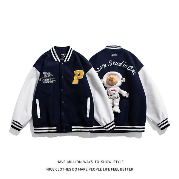 women's jackets autumn original patchwork teddy astronaut doll women oversize baseball jacket men bomber varsity coat campus casual, Black;brown
women's jackets autumn original patchwork teddy astronaut doll women oversize baseball jacket men bomber varsity coat campus casual, Black;brown