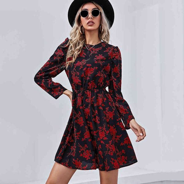 dress floral print dress women 2021 spring clothes long sleeve o neck with button ladies casual elegant vintage pullover dresses bpmy, Black;gray
dress floral print dress women 2021 spring clothes long sleeve o neck with button ladies casual elegant vintage pullover dresses bpmy, Black;gray
