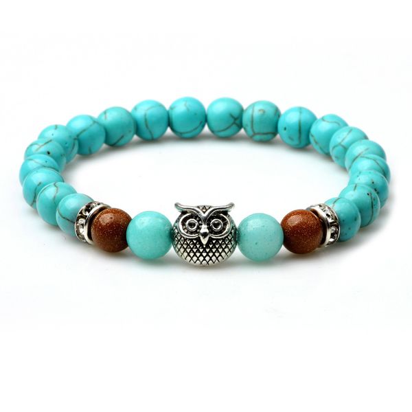 chino fashion elastic owl bohemian handmade turquoise beaded women's bracelet, Golden;silver
chino fashion elastic owl bohemian handmade turquoise beaded women's bracelet, Golden;silver