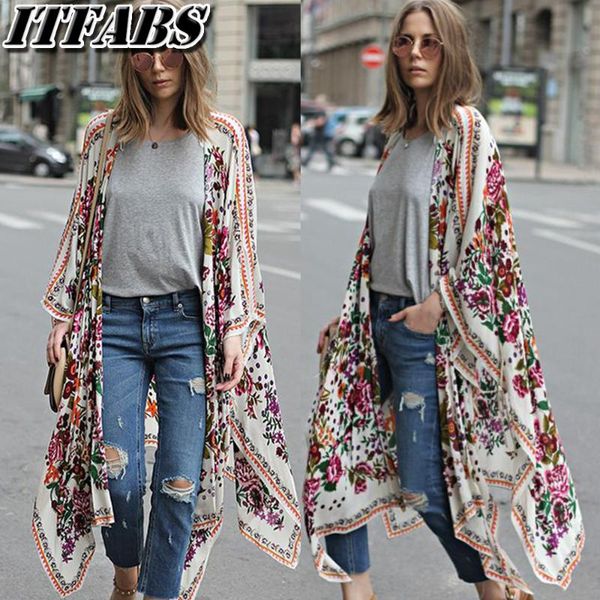 women's blouses & shirts hirigin vintage kimono cardigan women long sleeve floral print chiffon loose shawl cover up blouse blusas fem, White
women's blouses & shirts hirigin vintage kimono cardigan women long sleeve floral print chiffon loose shawl cover up blouse blusas fem, White