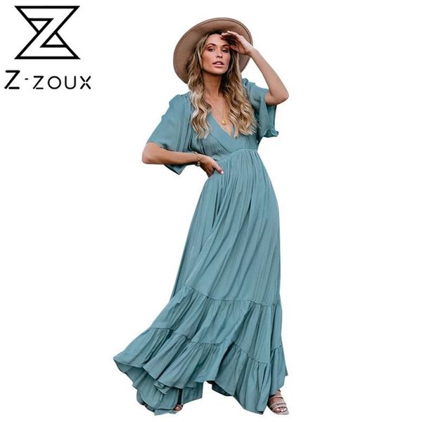 women dress v neck short sleeve bohemian es ruffles large hem maxi high waist loose plus size beach es 210513, Black;gray
women dress v neck short sleeve bohemian es ruffles large hem maxi high waist loose plus size beach es 210513, Black;gray
