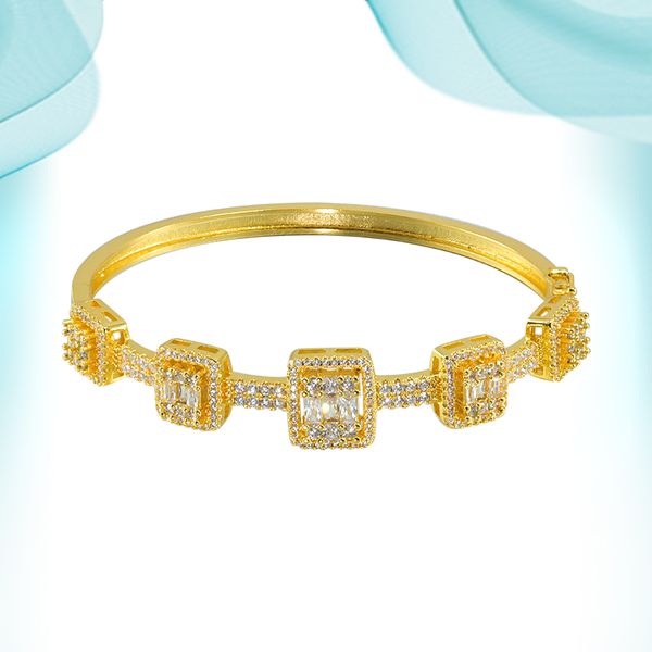 women's square diamond prong bangle gold plated crystal stone circle round bracelet fashion elegant accessory making suplplies copper j, Black
women's square diamond prong bangle gold plated crystal stone circle round bracelet fashion elegant accessory making suplplies copper j, Black