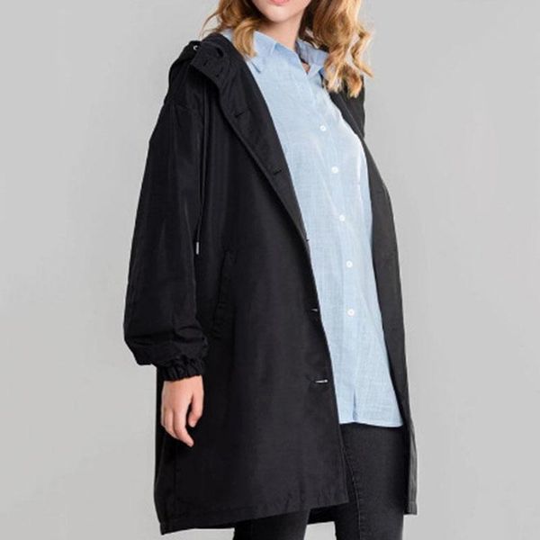women's trench coats 2021 women coat solid color hooded long sleeve single breasted autumn fashion casual loose western style, Tan;black
women's trench coats 2021 women coat solid color hooded long sleeve single breasted autumn fashion casual loose western style, Tan;black