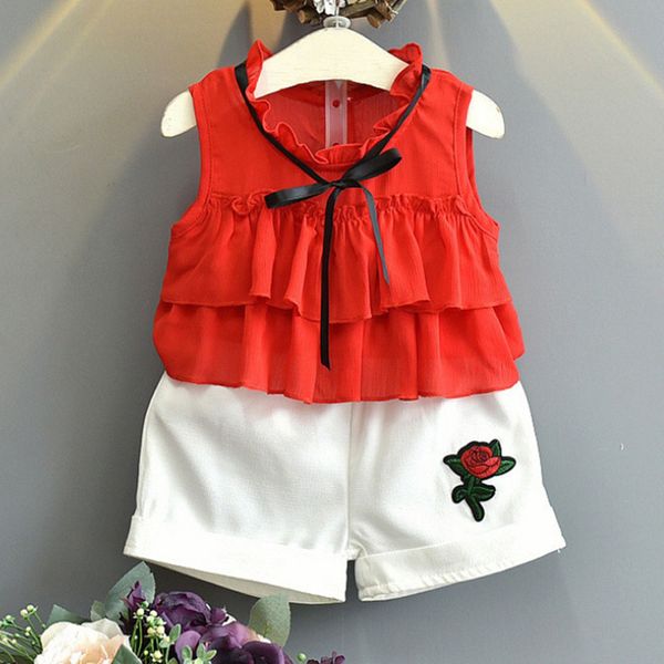 girls set summer baby clothes sleeveless bow t-shirt+plaid button shorts 2pcs children 210515, White
girls set summer baby clothes sleeveless bow t-shirt+plaid button shorts 2pcs children 210515, White