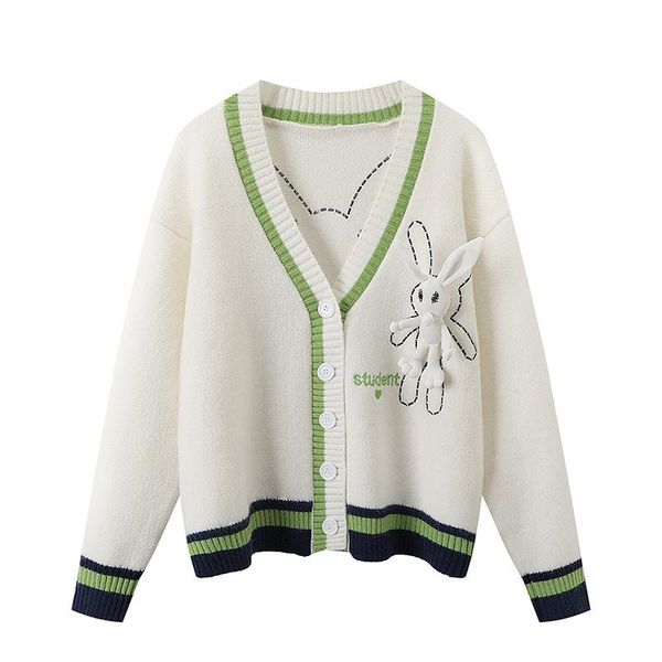women's knits & tees fall 2021 small fragrance v-neck decorated cardigan women winter long sleeve sweater, White
women's knits & tees fall 2021 small fragrance v-neck decorated cardigan women winter long sleeve sweater, White
