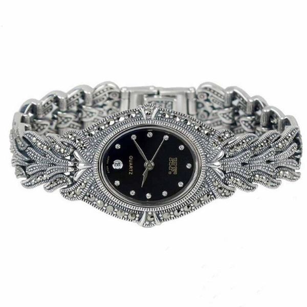 wristwatches jade angel women vintage pave marcasite thai 925 sterling silver wrist watches christmas gifts thanksgiving birthday, Slivery;brown
wristwatches jade angel women vintage pave marcasite thai 925 sterling silver wrist watches christmas gifts thanksgiving birthday, Slivery;brown