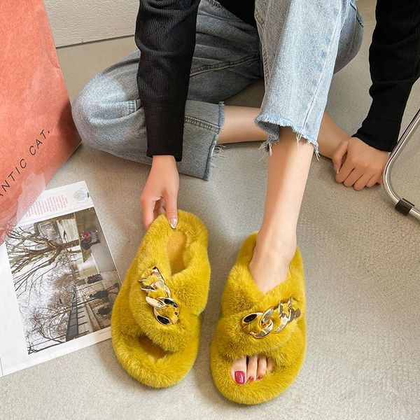 slippers net red chain plush female autumn and winter 2021 wild flat bottom ins tide indoor cross cotton drag, Black
slippers net red chain plush female autumn and winter 2021 wild flat bottom ins tide indoor cross cotton drag, Black