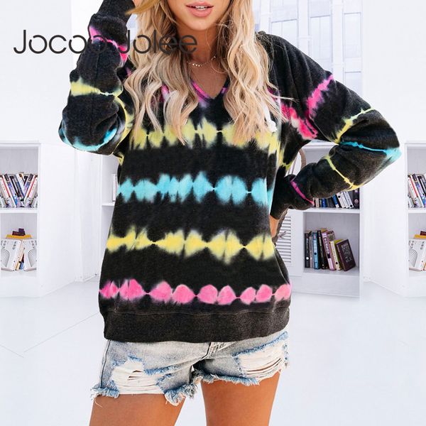 autumn long sleeve tie dye hoodies casual v-neck hooded sweatshirts plus size harajuku pullover ladies 210428, Black
autumn long sleeve tie dye hoodies casual v-neck hooded sweatshirts plus size harajuku pullover ladies 210428, Black