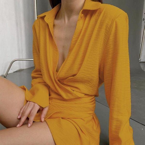 casual dresses turn-down collar criss-cross for women 2021 autumn fashion long sleeve pencil mini dress lady high waist ruched, Black;gray
casual dresses turn-down collar criss-cross for women 2021 autumn fashion long sleeve pencil mini dress lady high waist ruched, Black;gray