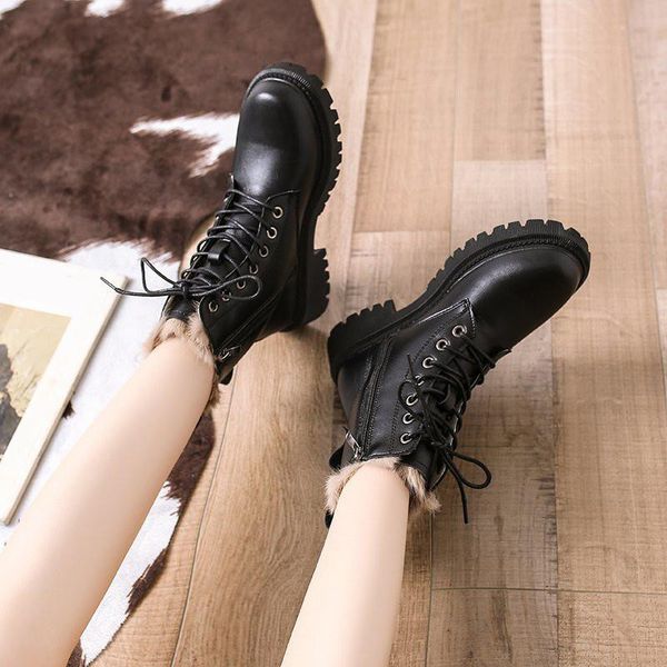 boots cootelili brand plus size 40 women women's cotton winter 4cm heel lace up shoes woman ankle, Black 
boots cootelili brand plus size 40 women women's cotton winter 4cm heel lace up shoes woman ankle, Black