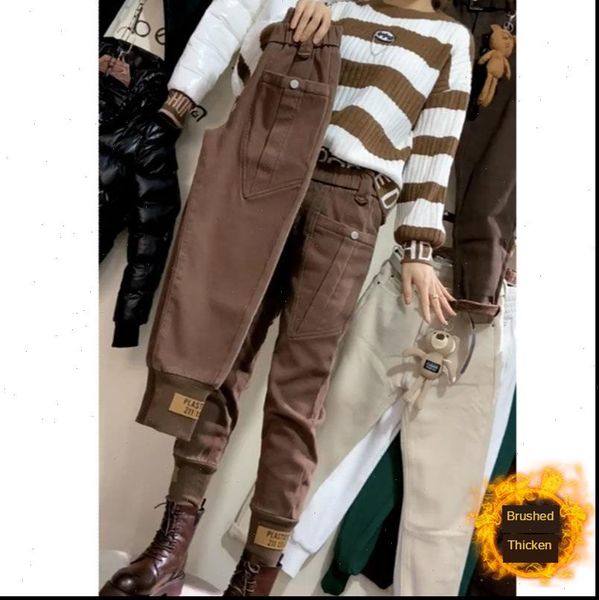 fleece thickened harem autumn women capri winter ankle tied trousers letter patchwork loose casual bottoms, Black;white
fleece thickened harem autumn women capri winter ankle tied trousers letter patchwork loose casual bottoms, Black;white