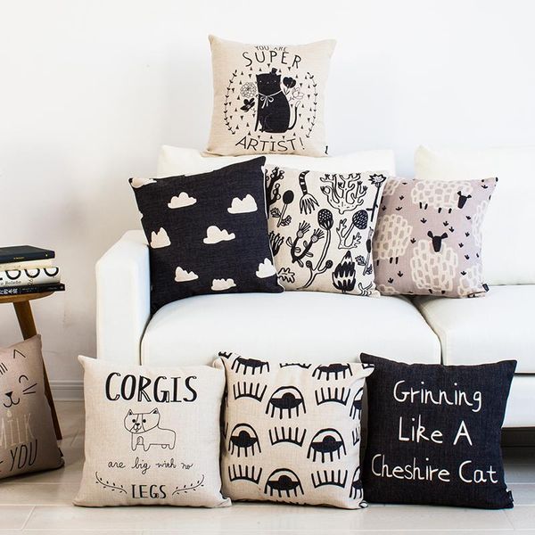 cushion/decorative pillow nordic black and white geometric printed cushion cover sheep cloud cat eyes decoration chair seat home soft throw
cushion/decorative pillow nordic black and white geometric printed cushion cover sheep cloud cat eyes decoration chair seat home soft throw