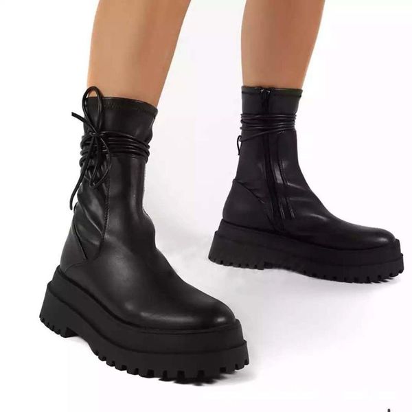 boots solid heavy-bottomed square high-heeled zipper female models round tie women's women 2021#, Black
boots solid heavy-bottomed square high-heeled zipper female models round tie women's women 2021#, Black