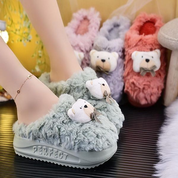 slippers 2021 winter non-slip cotton fashion cute cartoon bear plus velvet warm shoes large size 36-41, Black
slippers 2021 winter non-slip cotton fashion cute cartoon bear plus velvet warm shoes large size 36-41, Black
