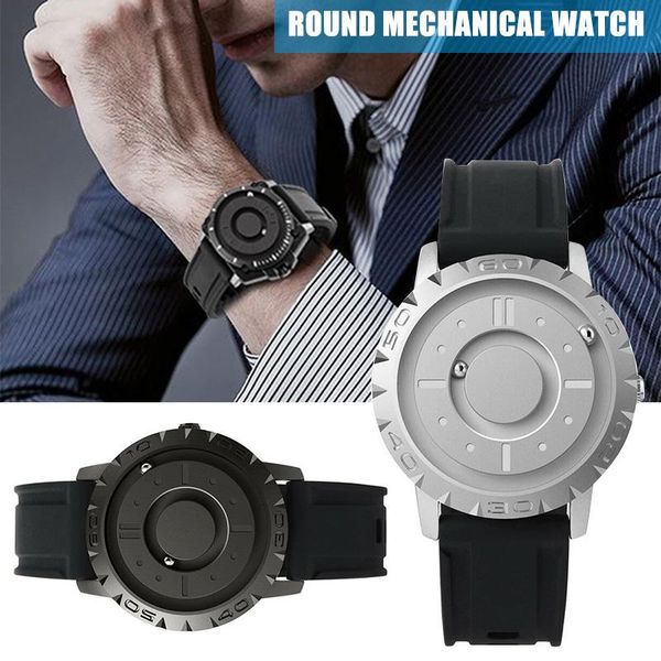 casual unique minimal magnetic pointer quartz watch wrist watches round dial resin strap j55 wristwatches, Slivery;brown
casual unique minimal magnetic pointer quartz watch wrist watches round dial resin strap j55 wristwatches, Slivery;brown