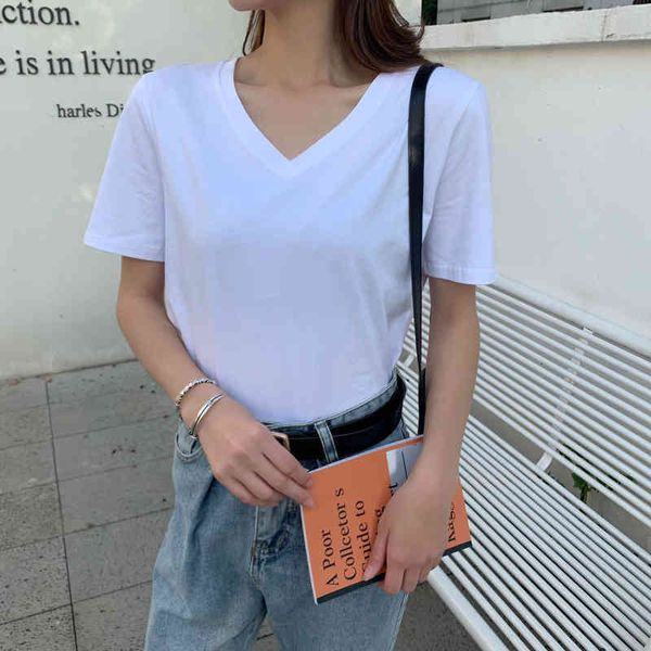 women's t-shirt 100% cotton summer t-shirt of women with soft short sleeves female v-cleavage t basic kintwear harajuku tshirt for lad, White
women's t-shirt 100% cotton summer t-shirt of women with soft short sleeves female v-cleavage t basic kintwear harajuku tshirt for lad, White
