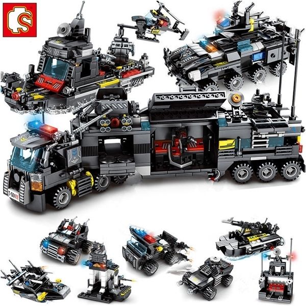 8pcs/lot 695pcs city police swat truck building blocks sets ship vehicle technic bricks brinquedos educational toys sembo block 1008
8pcs/lot 695pcs city police swat truck building blocks sets ship vehicle technic bricks brinquedos educational toys sembo block 1008
