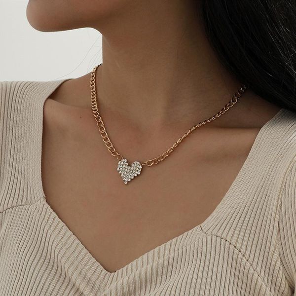 punk crystal love heart pendant necklace for women thick toggle clasp chain choker party jewelry gifts chokers, Golden;silver
punk crystal love heart pendant necklace for women thick toggle clasp chain choker party jewelry gifts chokers, Golden;silver