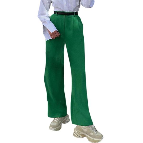 women's pants & capris women autumn straight solid color high-waist suit trousers with pockets for girls green, Black;white
women's pants & capris women autumn straight solid color high-waist suit trousers with pockets for girls green, Black;white