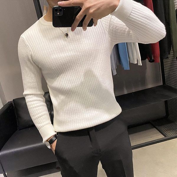 men's sweaters 2022 autumn winter men crew neck pullover sweater fashion solid color thick and warm bottoming shirt male knitwear cloth, White;black
men's sweaters 2022 autumn winter men crew neck pullover sweater fashion solid color thick and warm bottoming shirt male knitwear cloth, White;black