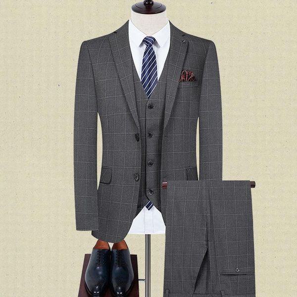 men's suits & blazers 2021 plaid suit groom wedding stretch slim fit slit professional tailored three pieces, White;black
men's suits & blazers 2021 plaid suit groom wedding stretch slim fit slit professional tailored three pieces, White;black