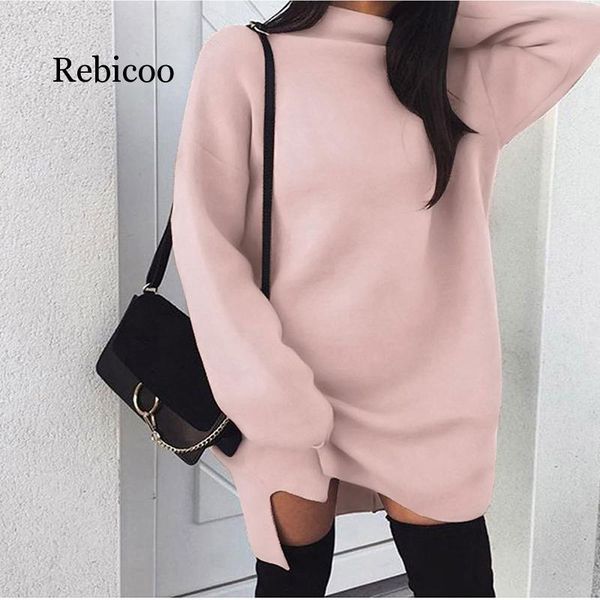 winter long sleeve women's sweater fashion high neck knit casual large size mini dress dresses, Black;gray
winter long sleeve women's sweater fashion high neck knit casual large size mini dress dresses, Black;gray