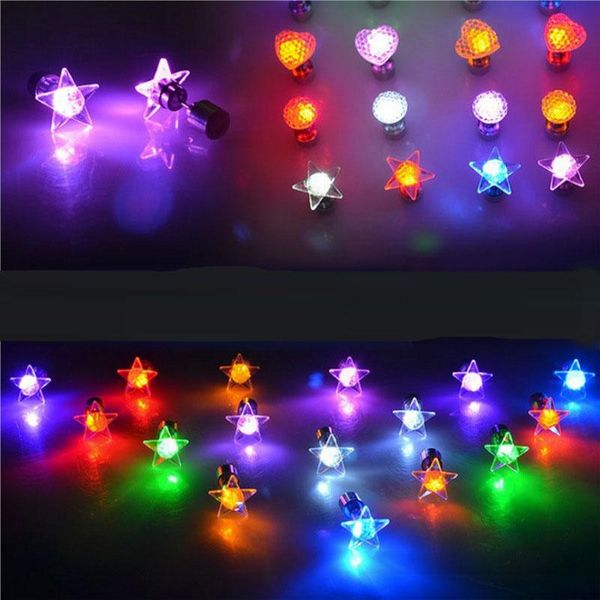 cool fashion unique star heart design led earrings light up bling ear studs dance party year accessories women men decoration
cool fashion unique star heart design led earrings light up bling ear studs dance party year accessories women men decoration
