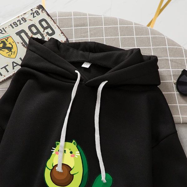women's hoodies & sweatshirts cartoon kawaii avocado print winter women warm oversize embroidery pullover korean gerseis de mujer invie, Black
women's hoodies & sweatshirts cartoon kawaii avocado print winter women warm oversize embroidery pullover korean gerseis de mujer invie, Black