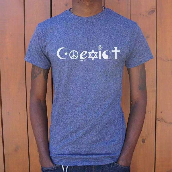 coexist symbols t-shirt | short sleeve graphic tee, White;black
coexist symbols t-shirt | short sleeve graphic tee, White;black