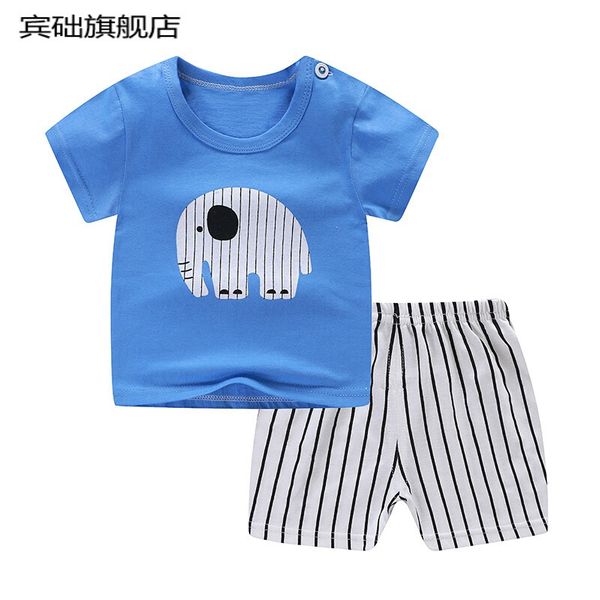 binchu baby short sleeve suit cotton summer boys and girls t-shirt short sleeve children's clothes dt, Blue
binchu baby short sleeve suit cotton summer boys and girls t-shirt short sleeve children's clothes dt, Blue