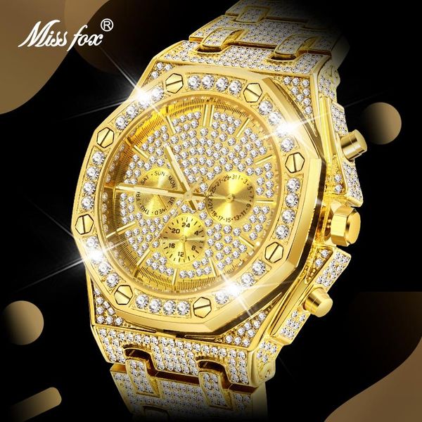 wristwatches missfox men watches brand diamond classic designer sport dail luxury male watch chronograph waterproof 2021 men's, Slivery;brown
wristwatches missfox men watches brand diamond classic designer sport dail luxury male watch chronograph waterproof 2021 men's, Slivery;brown