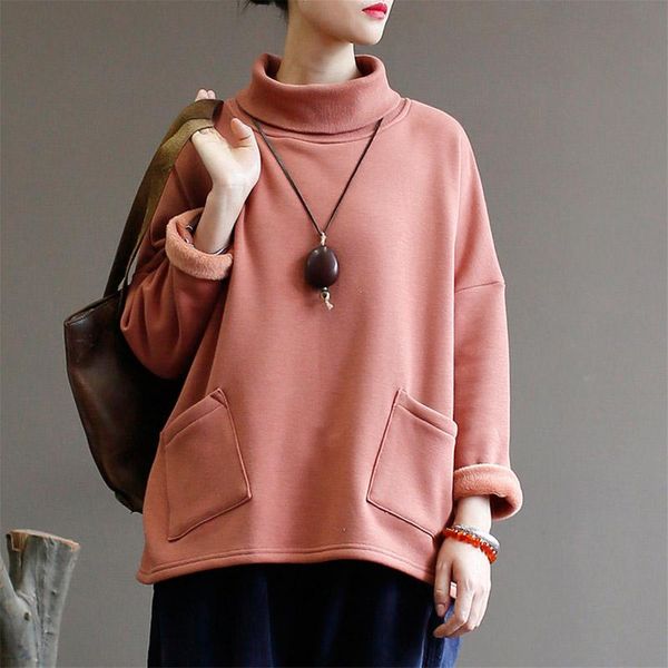 women's hoodies & sweatshirts scuwlinen 2021 winter thick solid turtleneck long-sleeve all-match p155, Black
women's hoodies & sweatshirts scuwlinen 2021 winter thick solid turtleneck long-sleeve all-match p155, Black