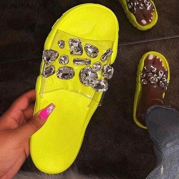 women's summer flat shoes big rhinestone slippers outdoor beach ladies open toe solid women plus size 43, Black
women's summer flat shoes big rhinestone slippers outdoor beach ladies open toe solid women plus size 43, Black