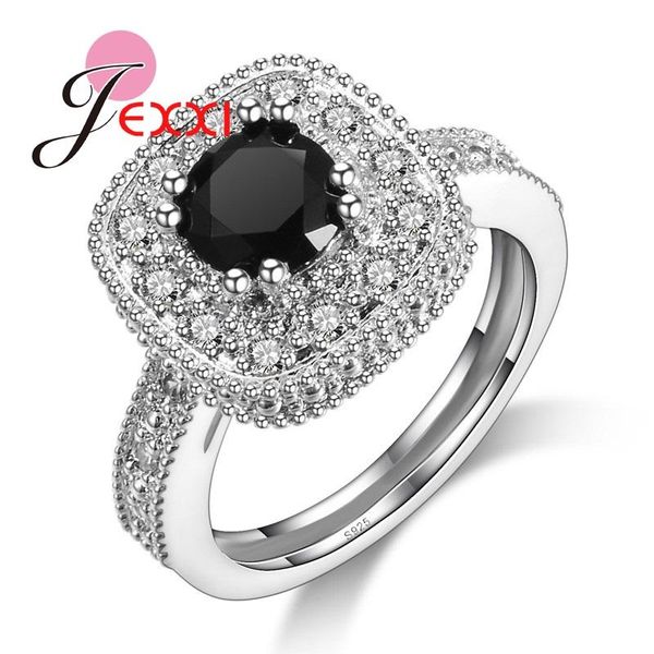 wedding rings amazing handmade lady's 925 sterling silver big square black stone cz rhinestone pave propose ring for women, Slivery;golden
wedding rings amazing handmade lady's 925 sterling silver big square black stone cz rhinestone pave propose ring for women, Slivery;golden