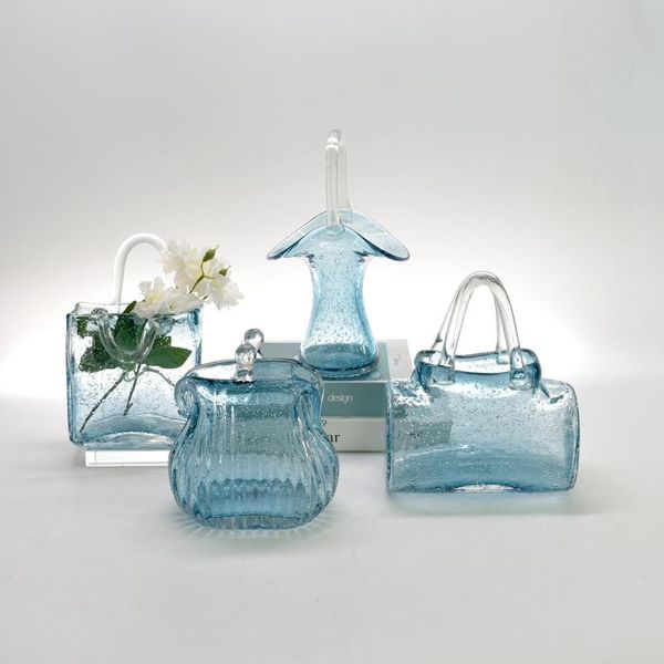 vases handmade bubble glass transparent blue handbag bag vase flower basket home decor ornaments hydroponic marry gift cl72007
vases handmade bubble glass transparent blue handbag bag vase flower basket home decor ornaments hydroponic marry gift cl72007