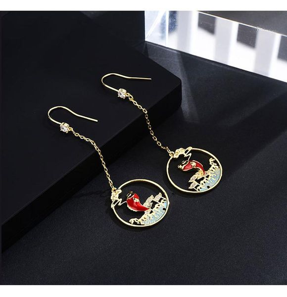 dangle & chandelier 1 pair of chinese style lucky red carp alloy earrings super cute birthday gift for ladies and girls, Silver
dangle & chandelier 1 pair of chinese style lucky red carp alloy earrings super cute birthday gift for ladies and girls, Silver