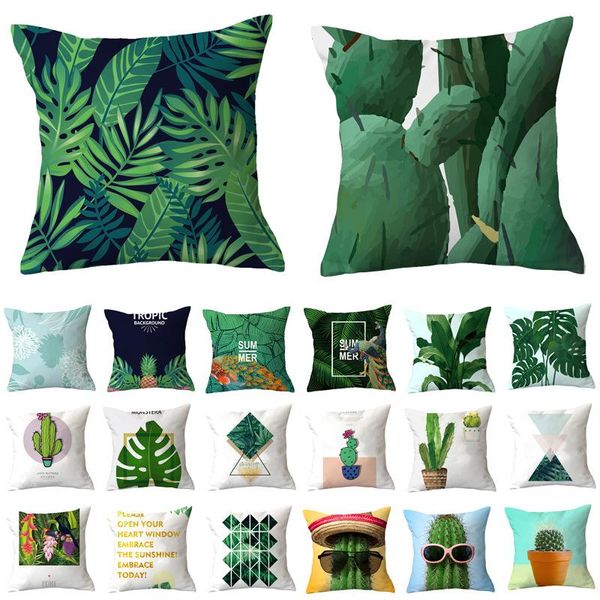 cushion/decorative pillow office chair cushion home pillowcase ins plush printing green plant north european wind cover
cushion/decorative pillow office chair cushion home pillowcase ins plush printing green plant north european wind cover