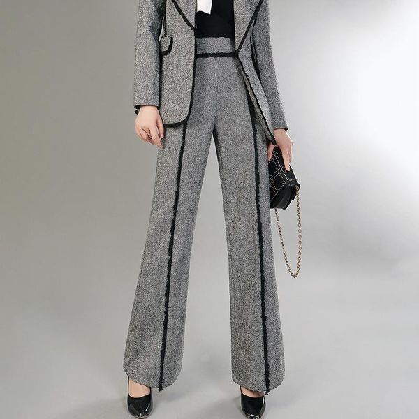 women's pants & capris lanmrem 2021 fashion high waist seide zipper loose trousers for women gray patchwork tassel woolen wide leg yf60, Black;white
women's pants & capris lanmrem 2021 fashion high waist seide zipper loose trousers for women gray patchwork tassel woolen wide leg yf60, Black;white