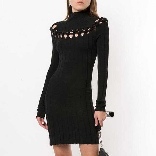 women's knits & tees shoulder hollow out twist design slim knit woman dress high neck long sleeve lady mini sweater autumn wi, White
women's knits & tees shoulder hollow out twist design slim knit woman dress high neck long sleeve lady mini sweater autumn wi, White