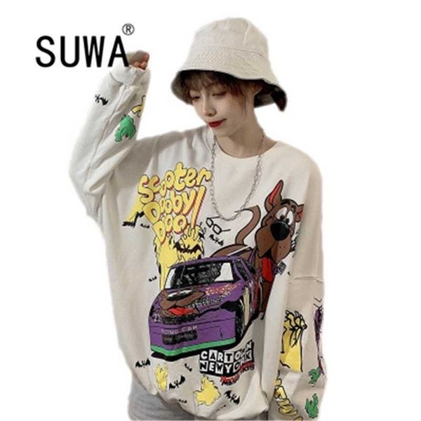 chic fashion pullover sweatshirt women vintage casual oversized hoodie long sleeve bf style cool girl streetwear fall 210525, Black
chic fashion pullover sweatshirt women vintage casual oversized hoodie long sleeve bf style cool girl streetwear fall 210525, Black